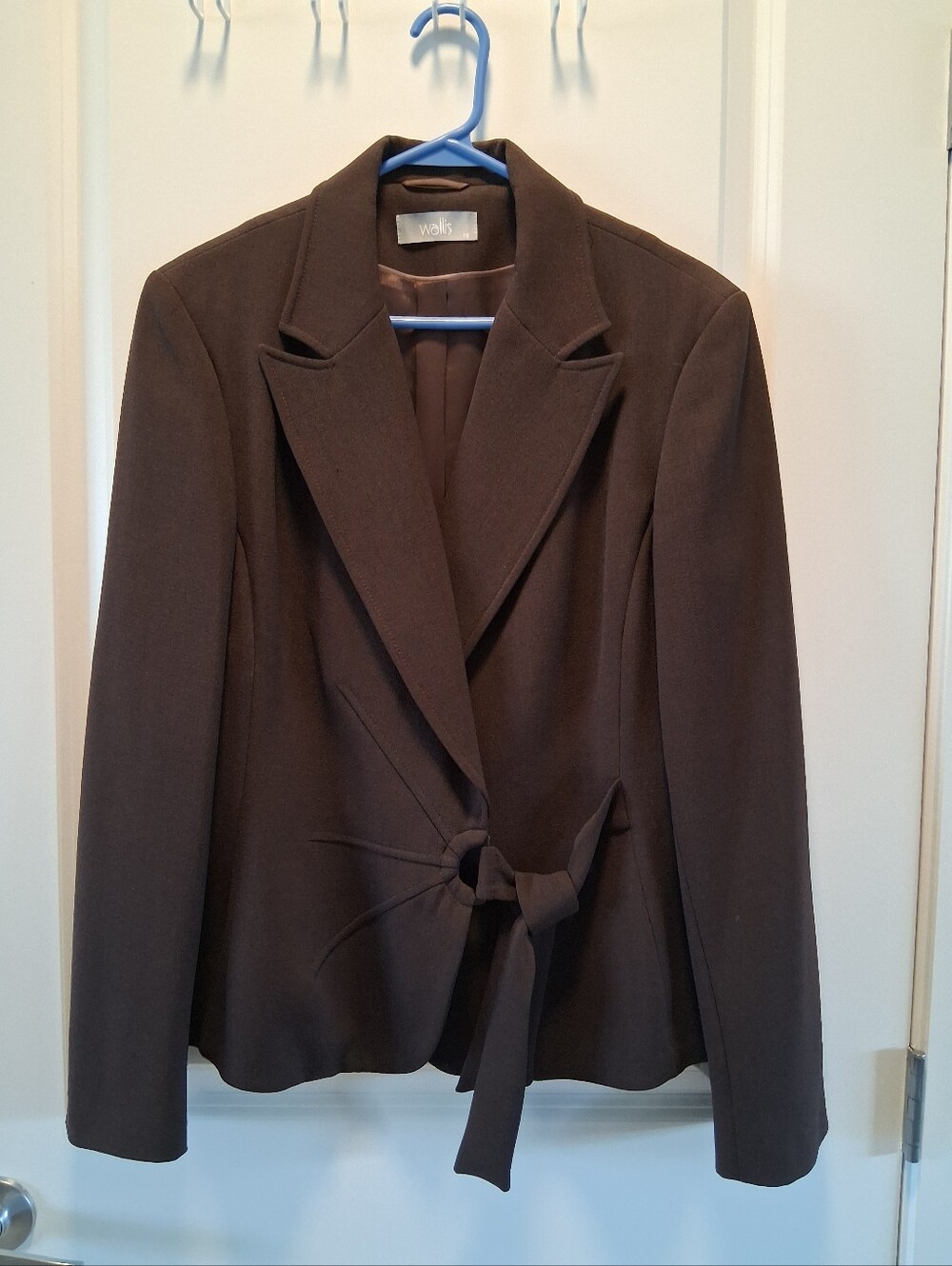 Wallis Chocolate Brown Tie-Waist Blazer Jacket